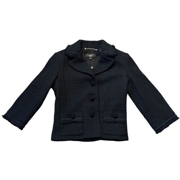 Talbots Metallic Tweed Blazer Jacket with Embellished Buttons Size 2P - Picture 1 of 16